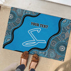 Custom Adelaide Strikers Rubber Doormat Indigenous Art - Grunge Style