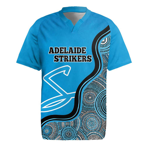 Custom Adelaide Strikers Rugby Jersey Indigenous Art - Grunge Style