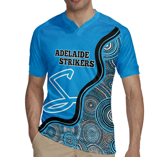 Custom Adelaide Strikers Rugby Jersey Indigenous Art - Grunge Style