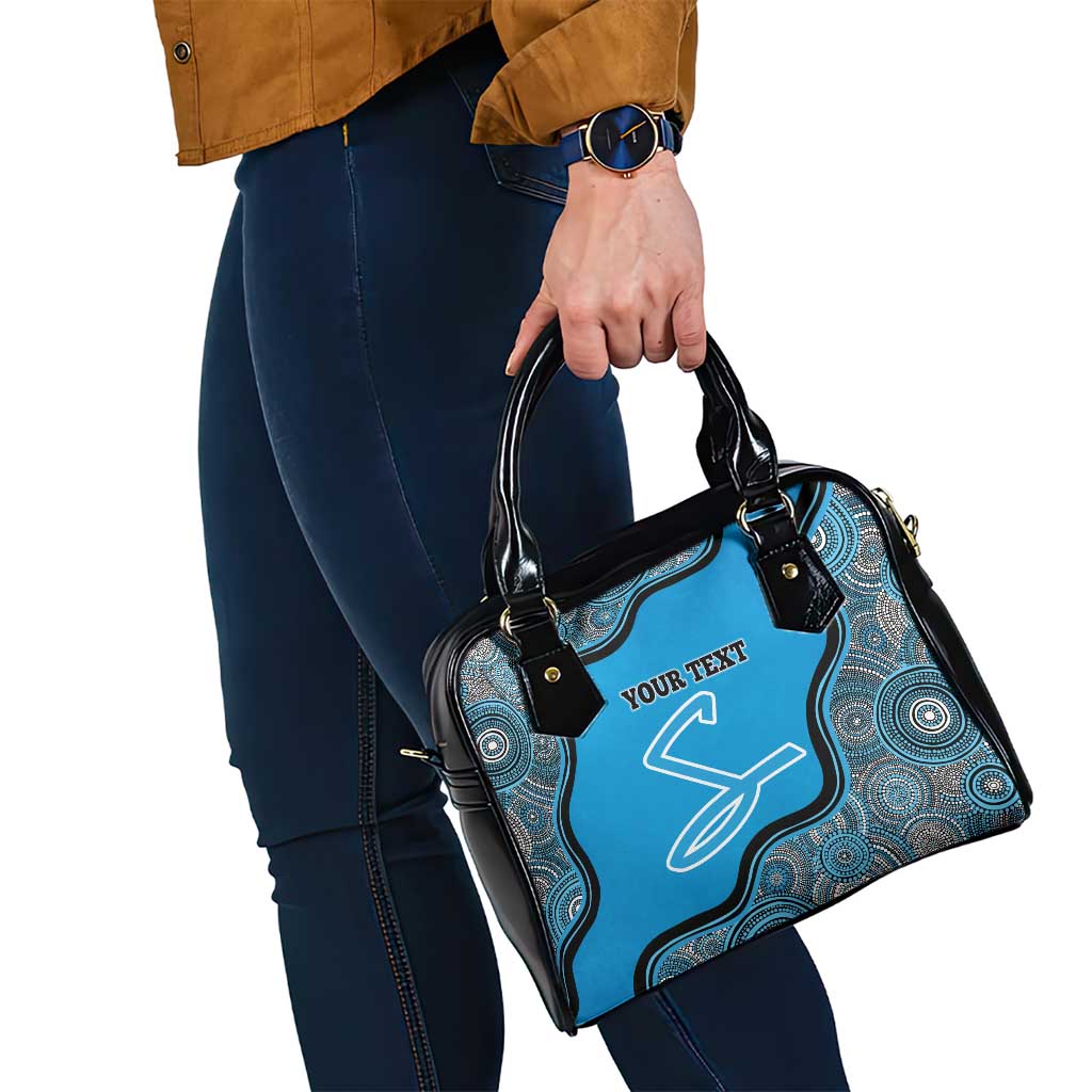 Custom Adelaide Strikers Shoulder Handbag Indigenous Art - Grunge Style