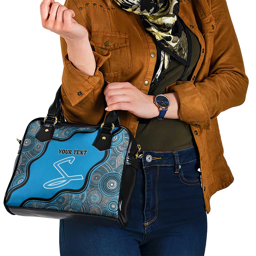 Custom Adelaide Strikers Shoulder Handbag Indigenous Art - Grunge Style
