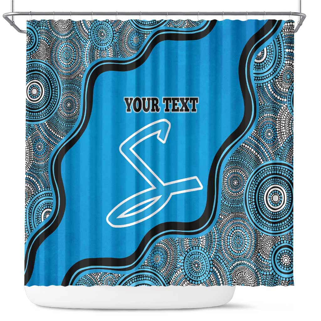 Custom Adelaide Strikers Shower Curtain Indigenous Art - Grunge Style