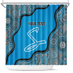 Custom Adelaide Strikers Shower Curtain Indigenous Art - Grunge Style