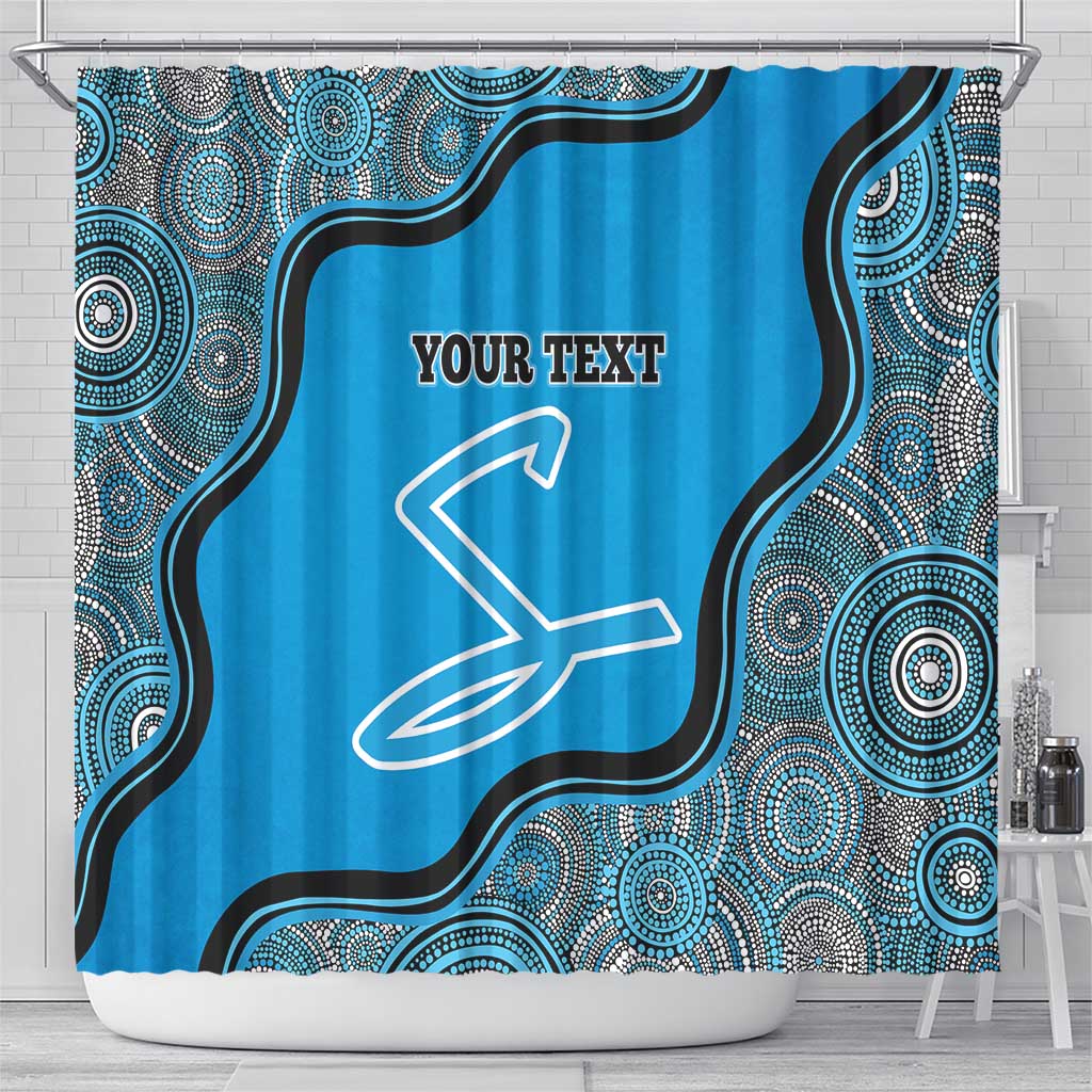 Custom Adelaide Strikers Shower Curtain Indigenous Art - Grunge Style