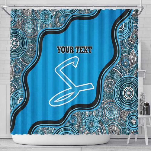 Custom Adelaide Strikers Shower Curtain Indigenous Art - Grunge Style