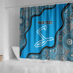 Custom Adelaide Strikers Shower Curtain Indigenous Art - Grunge Style