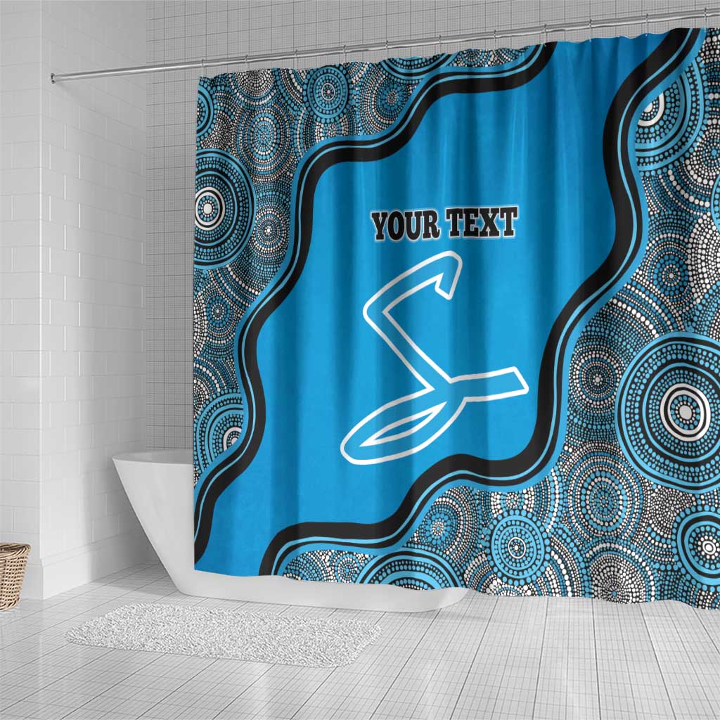 Custom Adelaide Strikers Shower Curtain Indigenous Art - Grunge Style