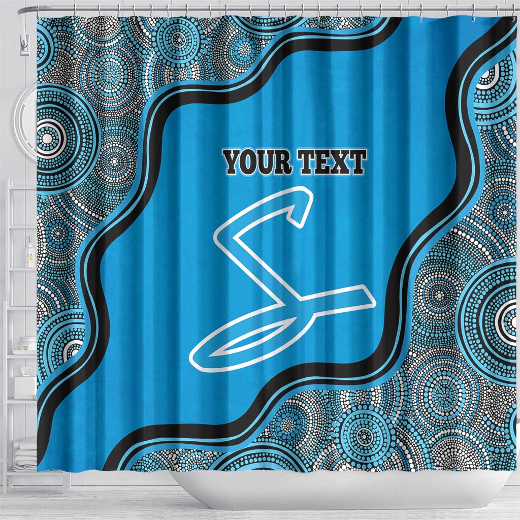Custom Adelaide Strikers Shower Curtain Indigenous Art - Grunge Style
