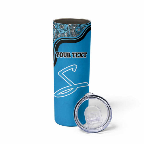 Custom Adelaide Strikers Skinny Tumbler Indigenous Art - Grunge Style