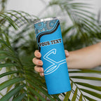 Custom Adelaide Strikers Skinny Tumbler Indigenous Art - Grunge Style