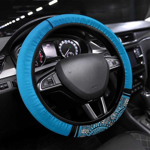 Adelaide Strikers Steering Wheel Cover Indigenous Art - Grunge Style