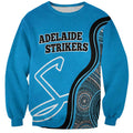 Custom Adelaide Strikers Sweatshirt Indigenous Art - Grunge Style