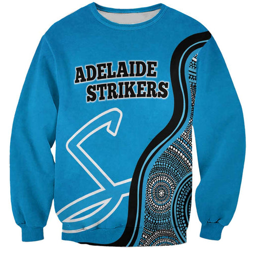 Custom Adelaide Strikers Sweatshirt Indigenous Art - Grunge Style