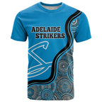 Custom Adelaide Strikers T Shirt Indigenous Art - Grunge Style