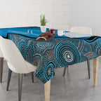 Custom Adelaide Strikers Tablecloth Indigenous Art - Grunge Style