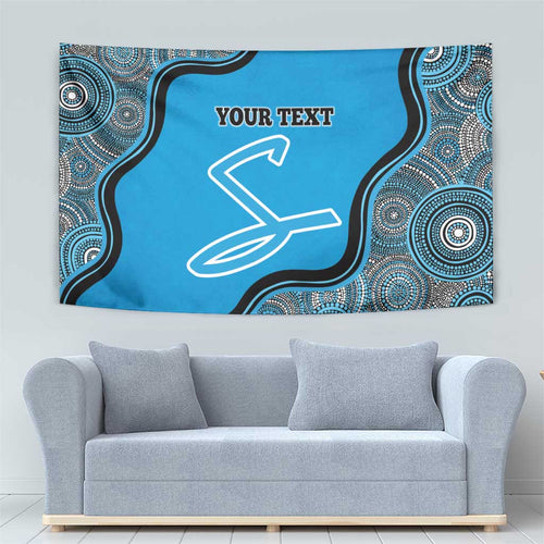 Custom Adelaide Strikers Tapestry Indigenous Art - Grunge Style