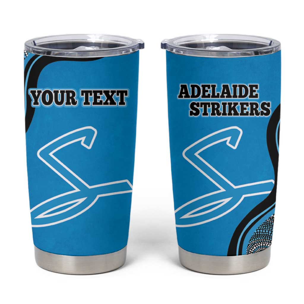 Custom Adelaide Strikers Tumbler Cup Indigenous Art - Grunge Style