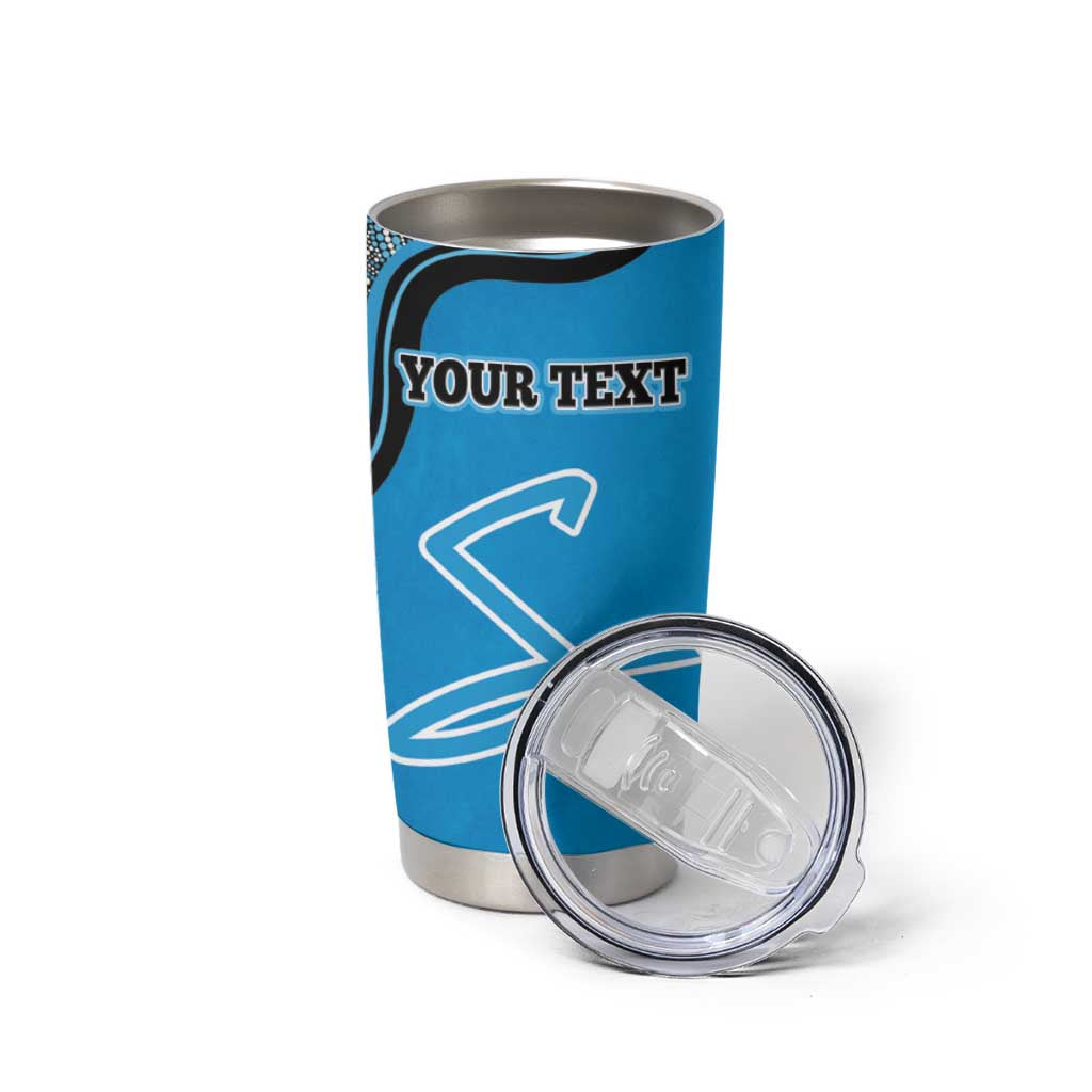 Custom Adelaide Strikers Tumbler Cup Indigenous Art - Grunge Style