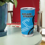 Custom Adelaide Strikers Tumbler Cup Indigenous Art - Grunge Style