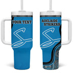 Custom Adelaide Strikers Tumbler With Handle Indigenous Art - Grunge Style