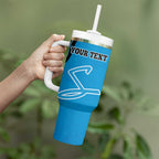 Custom Adelaide Strikers Tumbler With Handle Indigenous Art - Grunge Style