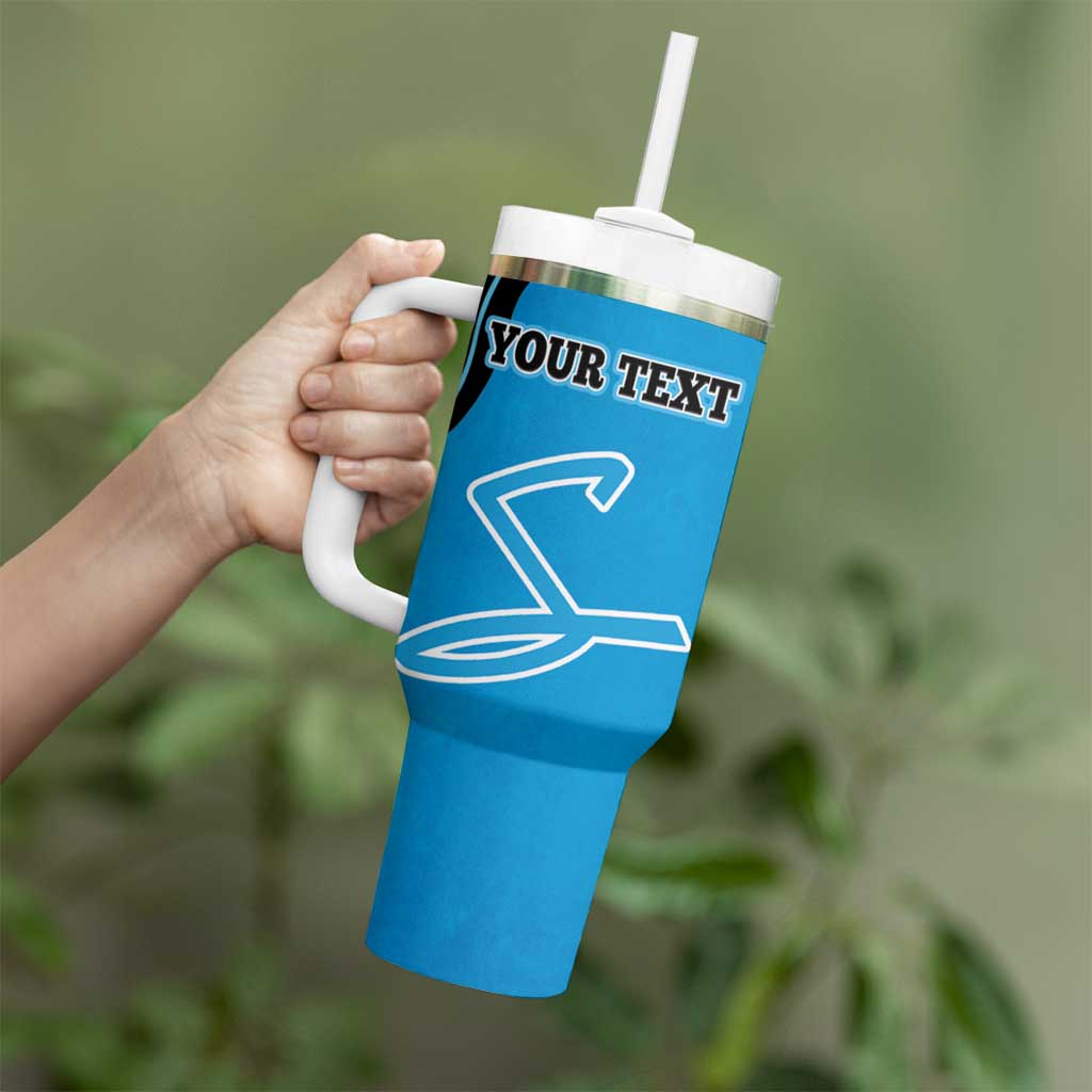 Custom Adelaide Strikers Tumbler With Handle Indigenous Art - Grunge Style