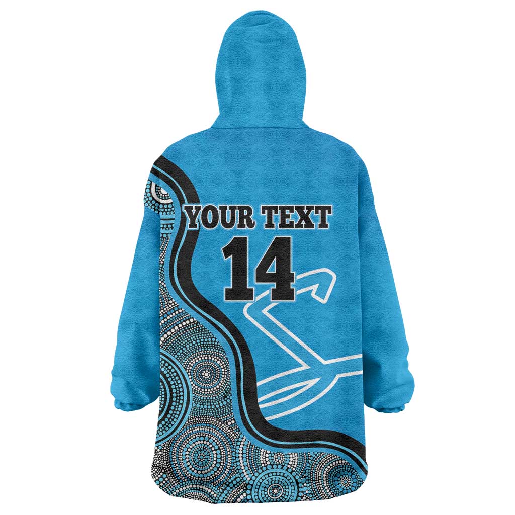 Custom Adelaide Strikers Wearable Blanket Hoodie Indigenous Art - Grunge Style