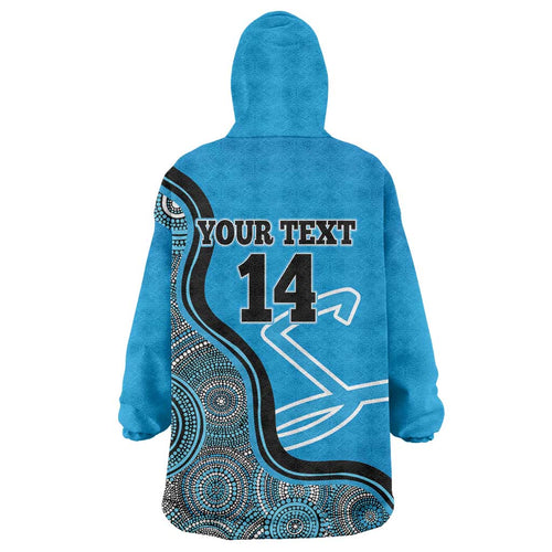 Custom Adelaide Strikers Wearable Blanket Hoodie Indigenous Art - Grunge Style