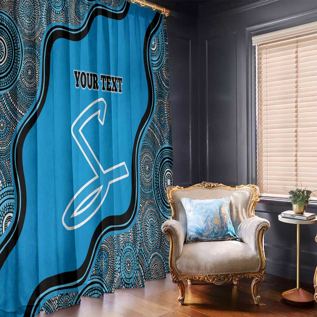 Custom Adelaide Strikers Window Curtain Indigenous Art - Grunge Style