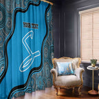 Custom Adelaide Strikers Window Curtain Indigenous Art - Grunge Style