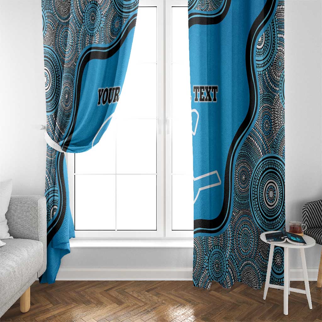 Custom Adelaide Strikers Window Curtain Indigenous Art - Grunge Style