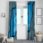 Custom Adelaide Strikers Window Curtain Indigenous Art - Grunge Style