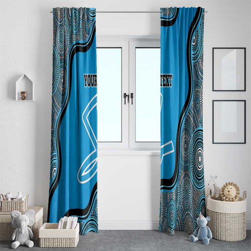 Custom Adelaide Strikers Window Curtain Indigenous Art - Grunge Style