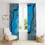 Custom Adelaide Strikers Window Curtain Indigenous Art - Grunge Style