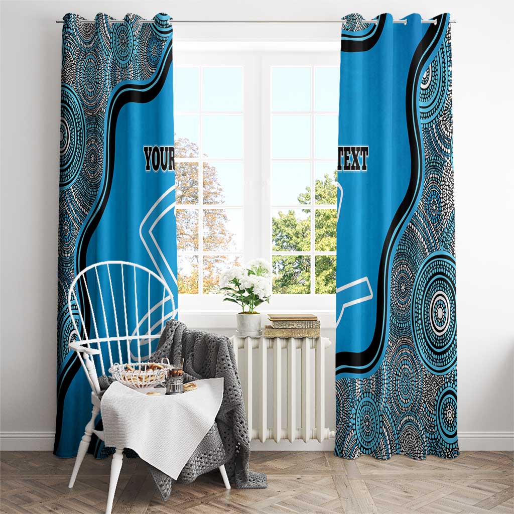 Custom Adelaide Strikers Window Curtain Indigenous Art - Grunge Style