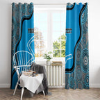 Custom Adelaide Strikers Window Curtain Indigenous Art - Grunge Style