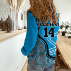 Custom Adelaide Strikers Women Casual Shirt Indigenous Art - Grunge Style