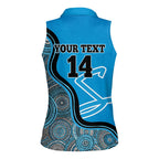 Custom Adelaide Strikers Women Sleeveless Polo Shirt Indigenous Art - Grunge Style