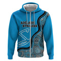 Custom Adelaide Strikers Zip Hoodie Indigenous Art - Grunge Style