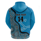 Custom Adelaide Strikers Zip Hoodie Indigenous Art - Grunge Style