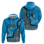 Custom Adelaide Strikers Zip Hoodie Indigenous Art - Grunge Style
