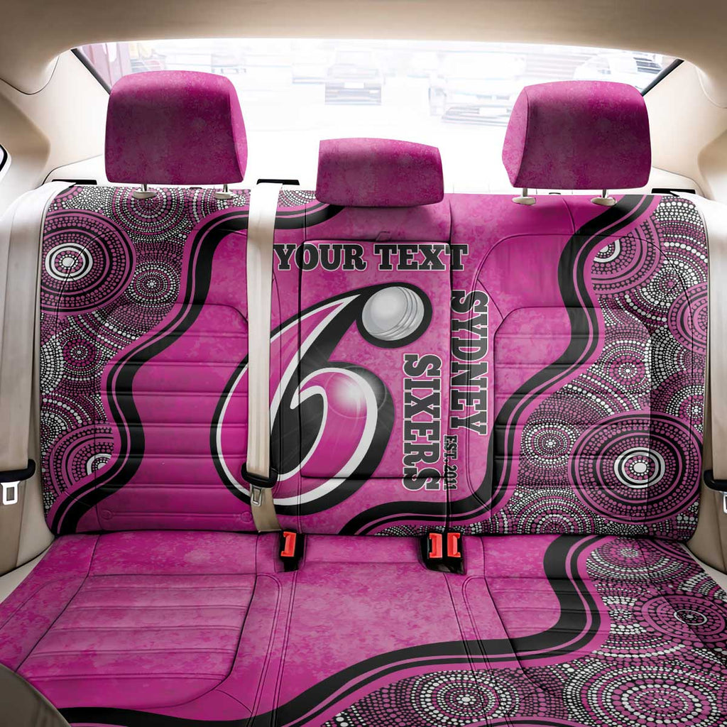 Custom Sydney Sixers Back Car Seat Cover Indigenous Art - Grunge Style