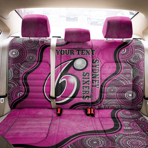 Custom Sydney Sixers Back Car Seat Cover Indigenous Art - Grunge Style