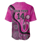 Custom Sydney Sixers Baseball Jersey Indigenous Art - Grunge Style