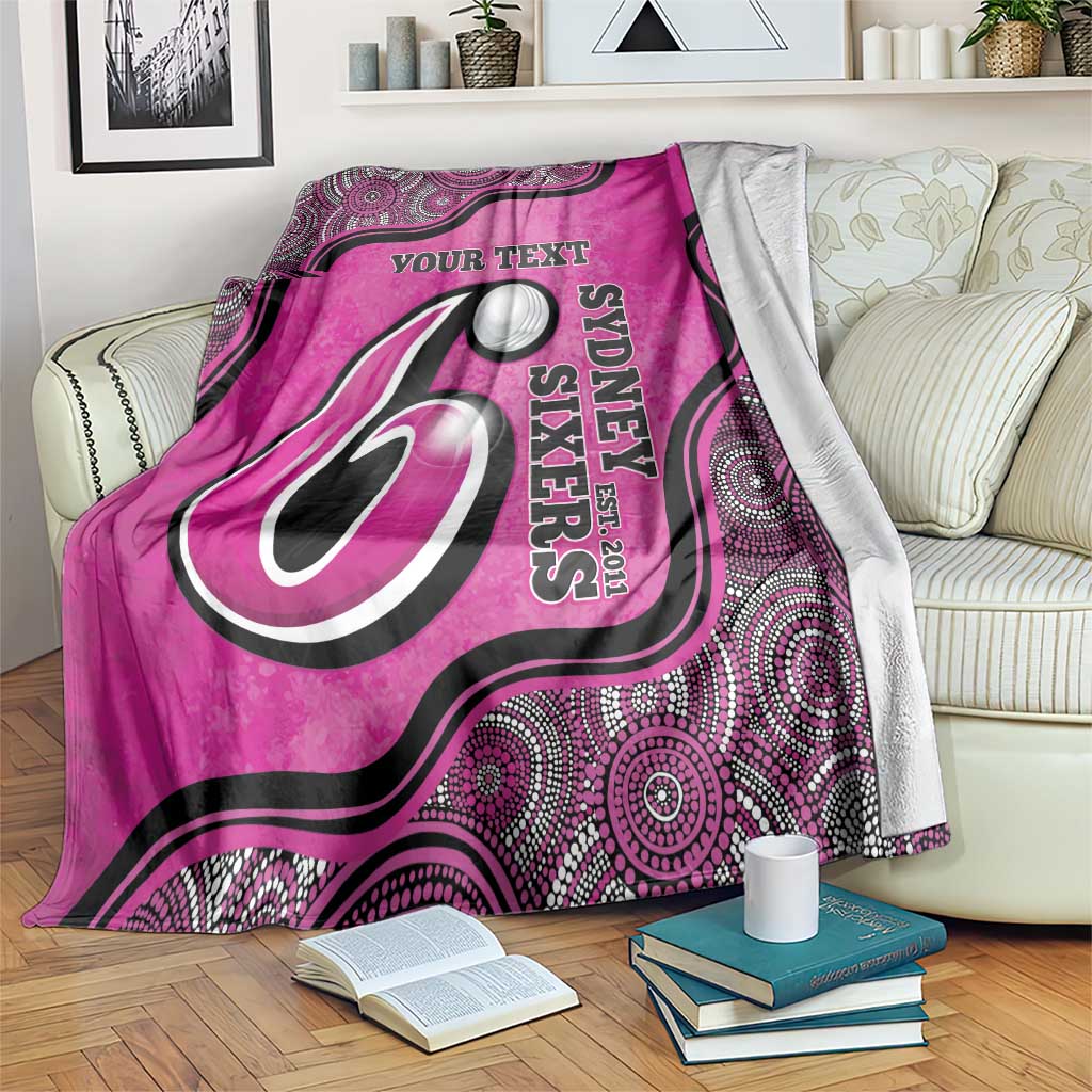 Custom Sydney Sixers Blanket Indigenous Art - Grunge Style