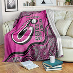 Custom Sydney Sixers Blanket Indigenous Art - Grunge Style