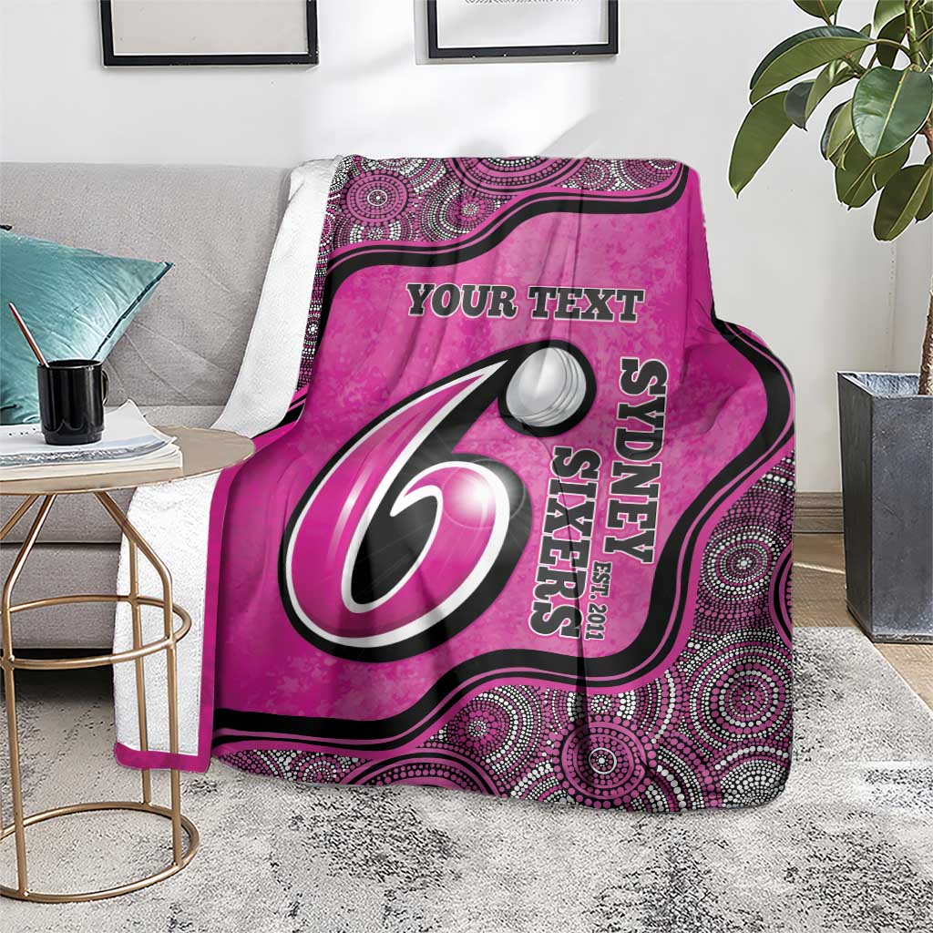 Custom Sydney Sixers Blanket Indigenous Art - Grunge Style