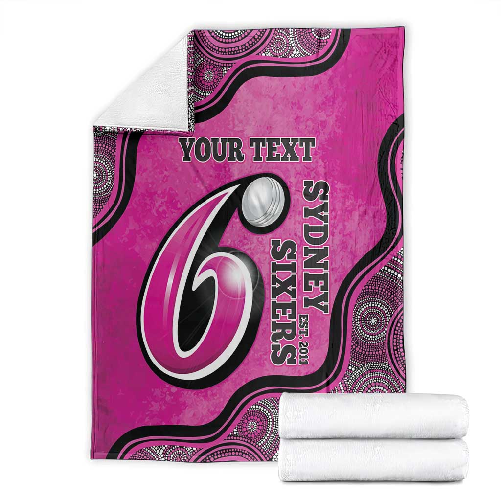 Custom Sydney Sixers Blanket Indigenous Art - Grunge Style