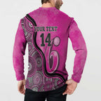 Custom Sydney Sixers Button Sweatshirt Indigenous Art - Grunge Style