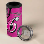 Custom Sydney Sixers 4 in 1 Can Cooler Tumbler Indigenous Art - Grunge Style